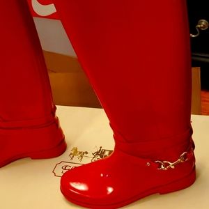 Coach Lori Shiny Rain Boots